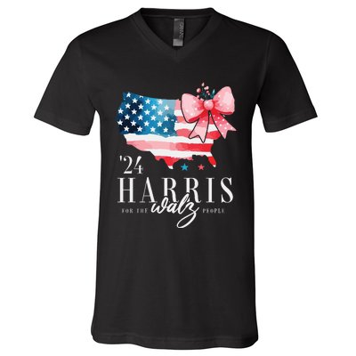 Madam President Kamala Harris 2024 Coquette Clothes Tim Walz V-Neck T-Shirt