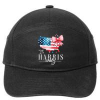 Madam President Kamala Harris 2024 Coquette Clothes Tim Walz 7-Panel Snapback Hat