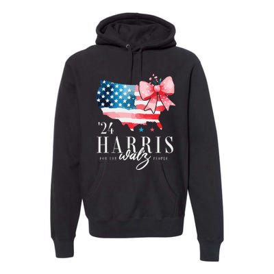 Madam President Kamala Harris 2024 Coquette Clothes Tim Walz Premium Hoodie