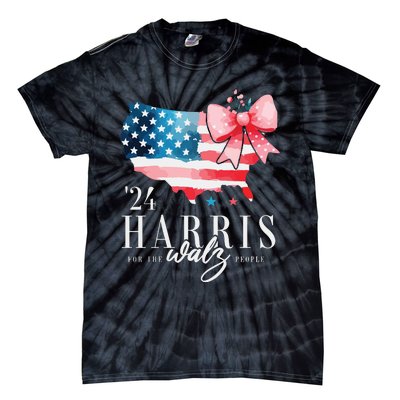 Madam President Kamala Harris 2024 Coquette Clothes Tim Walz Tie-Dye T-Shirt