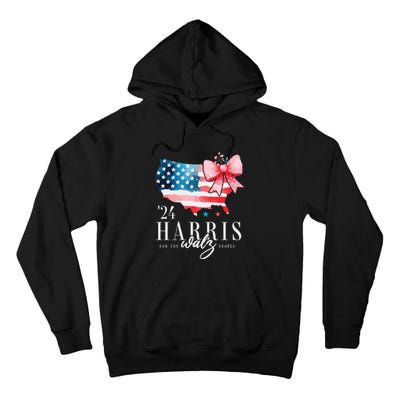 Madam President Kamala Harris 2024 Coquette Clothes Tim Walz Tall Hoodie