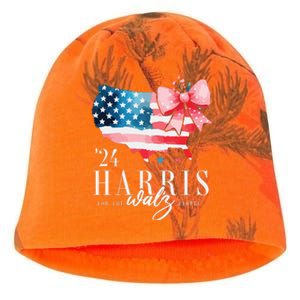 Madam President Kamala Harris 2024 Coquette Clothes Tim Walz Kati - Camo Knit Beanie