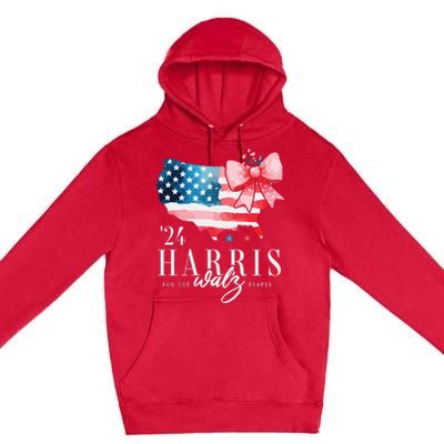 Madam President Kamala Harris 2024 Coquette Clothes Tim Walz Premium Pullover Hoodie