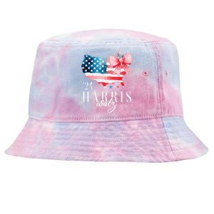 Madam President Kamala Harris 2024 Coquette Clothes Tim Walz Tie-Dyed Bucket Hat