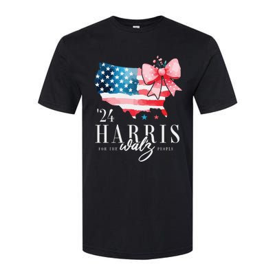 Madam President Kamala Harris 2024 Coquette Clothes Tim Walz Softstyle CVC T-Shirt