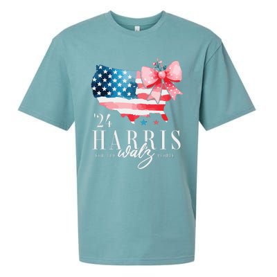 Madam President Kamala Harris 2024 Coquette Clothes Tim Walz Sueded Cloud Jersey T-Shirt