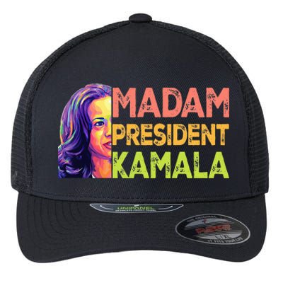 Madam President Kamala Harris 2024 Flexfit Unipanel Trucker Cap