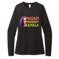 Madam President Kamala Harris 2024 Womens CVC Long Sleeve Shirt