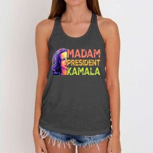 Madam President Kamala Harris 2024 Women's Knotted Racerback Tank