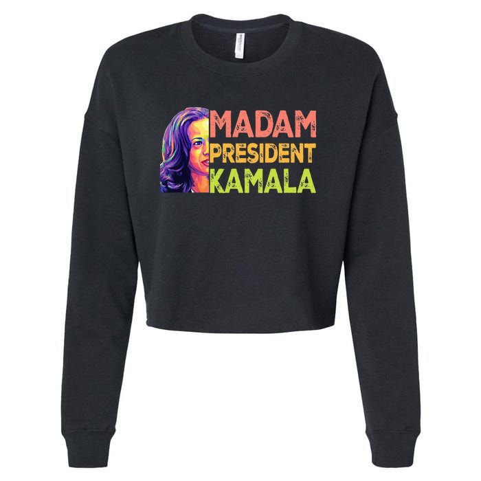 Madam President Kamala Harris 2024 Cropped Pullover Crew