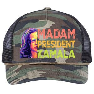 Madam President Kamala Harris 2024 Retro Rope Trucker Hat Cap