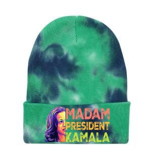 Madam President Kamala Harris 2024 Tie Dye 12in Knit Beanie