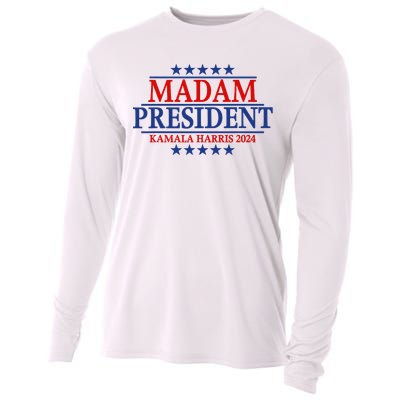 Madam President Kamala Harris 2024 Vote Democrat Beat Trump Cooling Performance Long Sleeve Crew