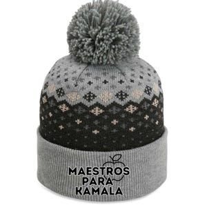 Maestros Para Kamala Harris Spanish Teacher Democratic Gift The Baniff Cuffed Pom Beanie