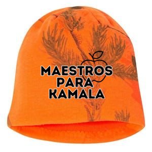 Maestros Para Kamala Harris Spanish Teacher Democratic Gift Kati - Camo Knit Beanie