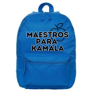 Maestros Para Kamala Harris Spanish Teacher Democratic Gift 16 in Basic Backpack