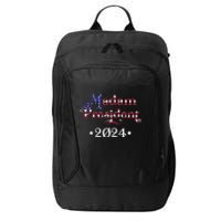 Madam President Kamala Harris 2024 American Flag Raglan City Backpack