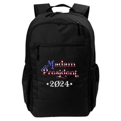 Madam President Kamala Harris 2024 American Flag Raglan Daily Commute Backpack