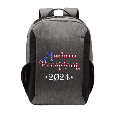 Madam President Kamala Harris 2024 American Flag Raglan Vector Backpack