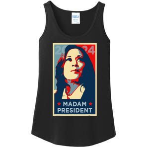 Madam President Kamala Harris 2024 Change Breaking Barriers Ladies Essential Tank