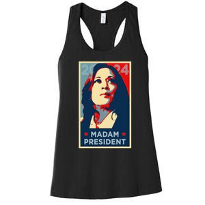 Madam President Kamala Harris 2024 Change Breaking Barriers Women's Racerback Tank