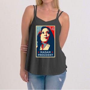 Madam President Kamala Harris 2024 Change Breaking Barriers Women's Strappy Tank