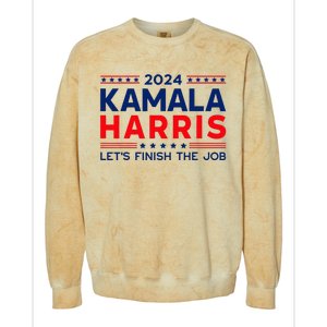 Madam President Kamala Harris LetS Finish The Job 2024 Colorblast Crewneck Sweatshirt