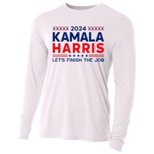 Madam President Kamala Harris LetS Finish The Job 2024 Cooling Performance Long Sleeve Crew