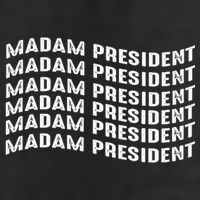 Madam President Kamala 2024 7 Panel Mesh Trucker Snapback Hat