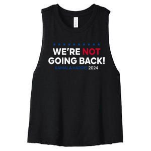 Madam President Kamala Harris WeRe Not Going Back 2024 Women's Racerback Cropped Tank