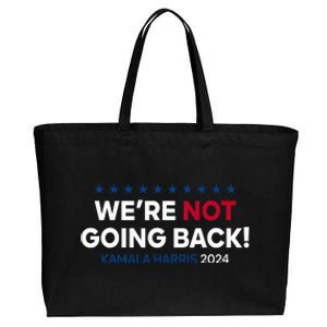 Madam President Kamala Harris WeRe Not Going Back 2024 Cotton Canvas Jumbo Tote