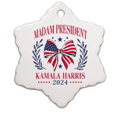 Madam President Kamala Harris 2024 Ceramic Star Ornament