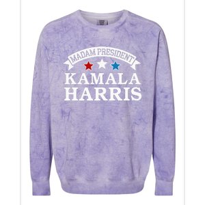 Madam President Kamala Harris Colorblast Crewneck Sweatshirt