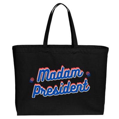 Madam President Kamala Harris 2024 Election Cool Gift Cotton Canvas Jumbo Tote