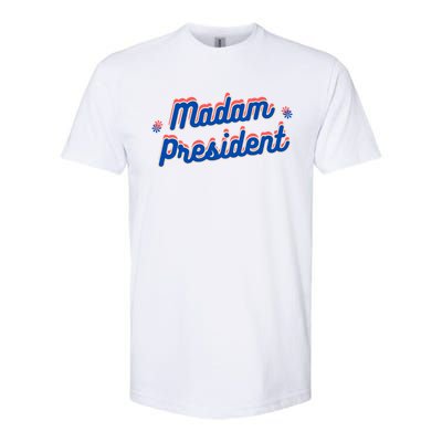 Madam President Kamala Harris 2024 Election Cool Gift Softstyle CVC T-Shirt