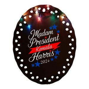 Madam President Kamala Harris 2024 President Election Ceramic Oval Ornament