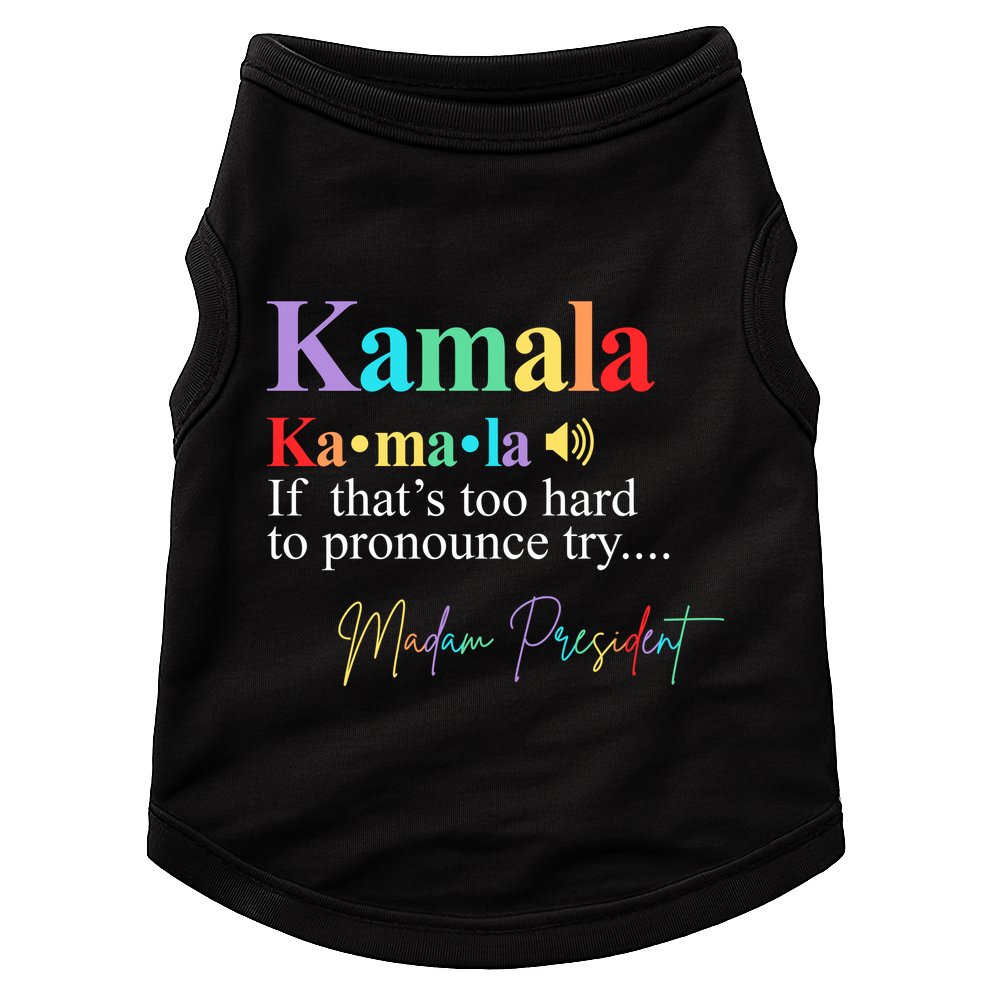 Madam President Kamala Harris Colorful Definition Doggie Tank
