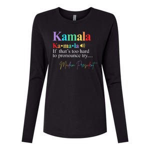 Madam President Kamala Harris Colorful Definition Womens Cotton Relaxed Long Sleeve T-Shirt