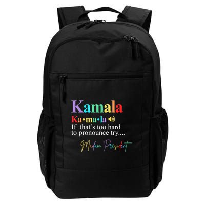 Madam President Kamala Harris Colorful Definition Backpack
