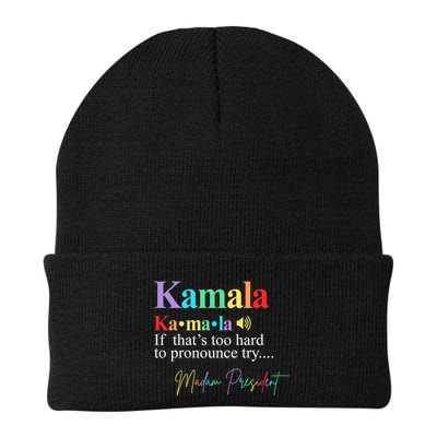 Madam President Kamala Harris Colorful Definition Beanie