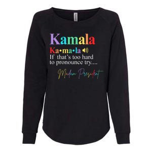 Madam President Kamala Harris Colorful Definition Womens California Wash Sweatshirt