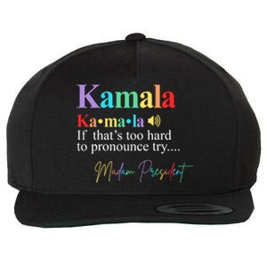 Madam President Kamala Harris Colorful Definition Wool Snapback Cap