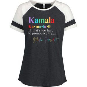 Madam President Kamala Harris Colorful Definition Enza Ladies Jersey Colorblock Tee