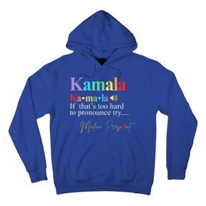 Madam President Kamala Harris Colorful Definition Hoodie