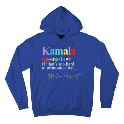 Madam President Kamala Harris Colorful Definition Hoodie