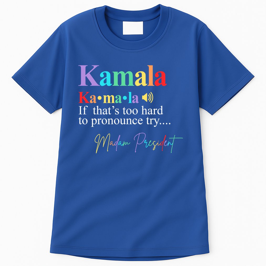 Madam President Kamala Harris Colorful Definition Tall T-Shirt