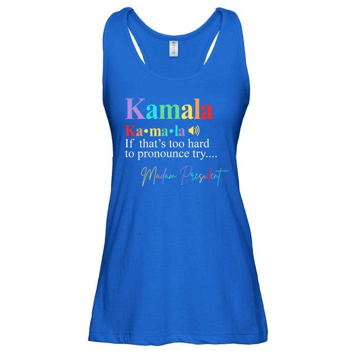 Madam President Kamala Harris Colorful Definition Ladies Essential Flowy Tank