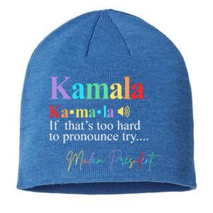 Madam President Kamala Harris Colorful Definition Sustainable Beanie