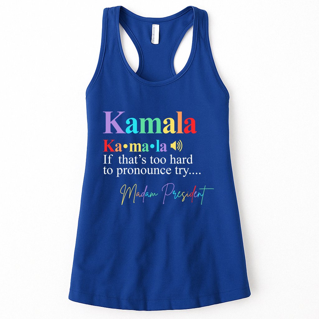 Madam President Kamala Harris Colorful Definition Womens Tank Top