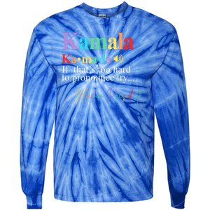 Madam President Kamala Harris Colorful Definition Tie-Dye Long Sleeve Shirt